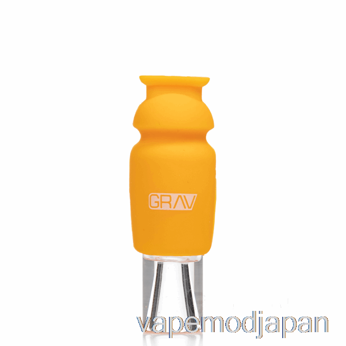 Vape Japan Grav シリコンキャップ付きガラス松葉杖 マスタードイエロー